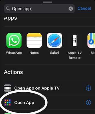 open apps icon - iphone
